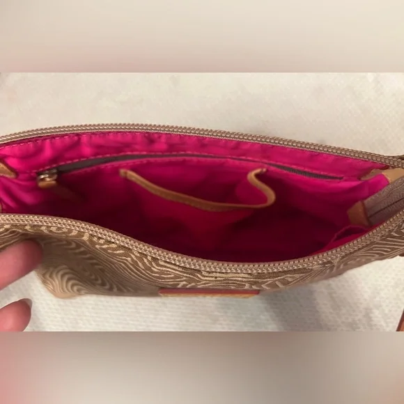 Dooney and Bourke Small Brown Graffiti Crossbody Bag, Vintage - Picture 10 of 15